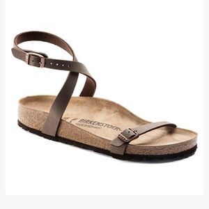 Birkenstock Women's Daloa Brown Leather Crisscross Ankle-Strap Sandal